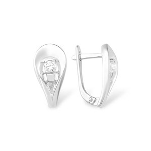 Серёжки Английские Фианит