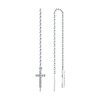 Серёжки Продёвки Фианит/Одинарные